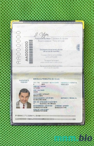 Brazylia paszport (2016-2019) wygląd zdjęcia pliki PSD, skan i fotografowany obraz